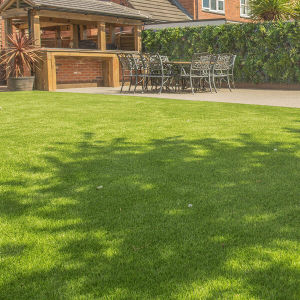 Lazy Signature Artificial Grass In Back Garden