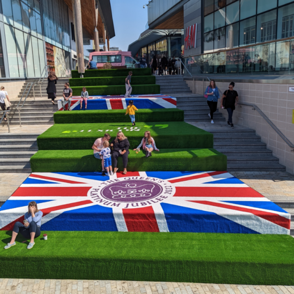 Image of LazyLawn artificial grass outside the Lexicon